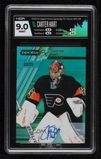 2020 Upper Deck Synergy FX Tier 2 Green 22/25 Carter Hart HGA 9 MINT Auto 0n7j