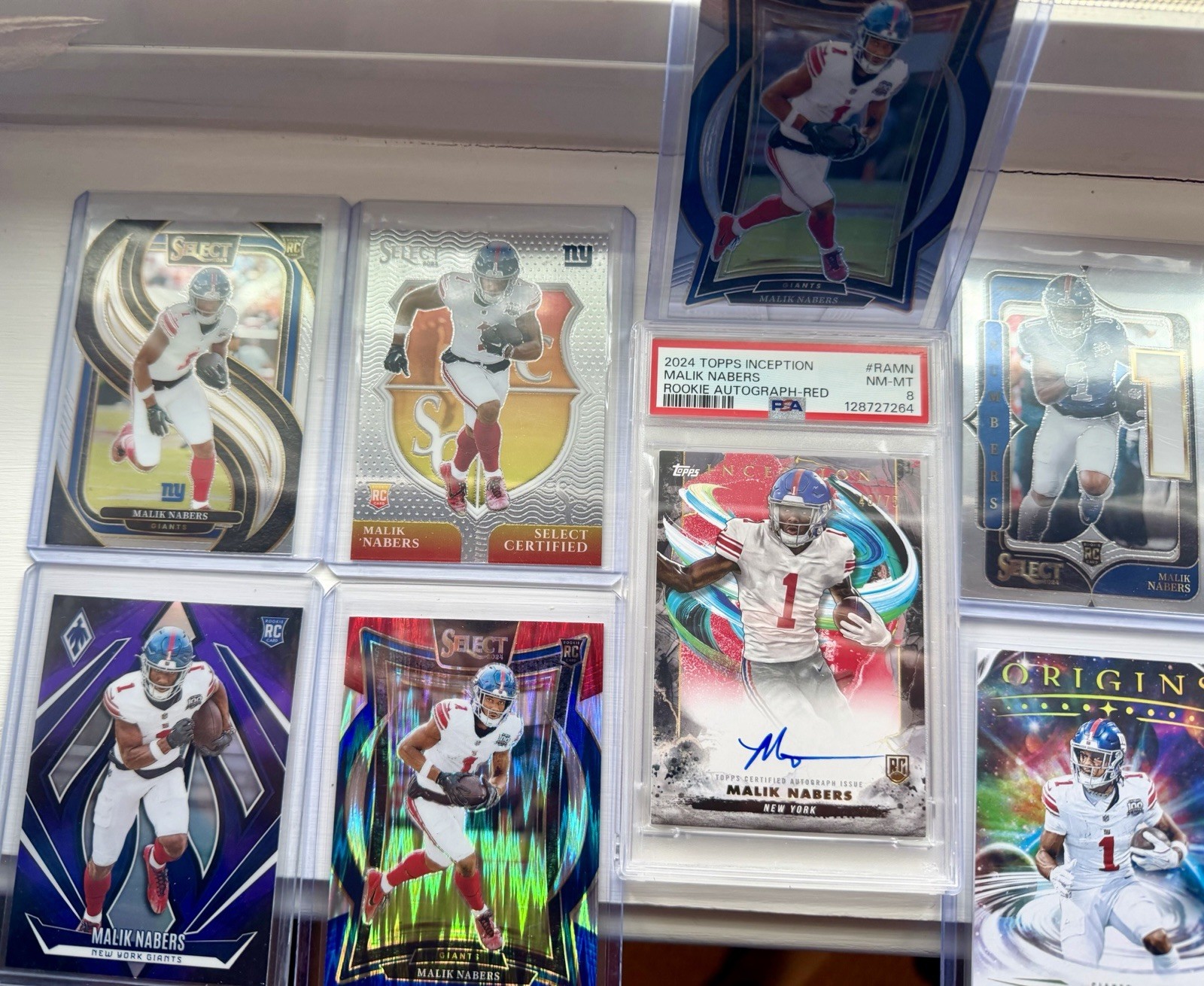 10x Rookie Malik Nabers Lot Including PSA Graded Autograph And Inserts view 5