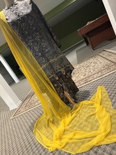 Pakistan Designer Shalwar Kameez Black Silk SanaSafinaz Maria B. Embroidery L/XL