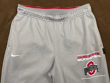 NIKE DRI-FIT Mens Gray OHIO STATE Performance Fleece Sweatpants Joggers Small