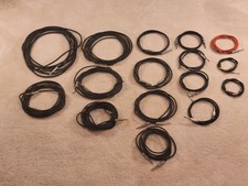 Lot of 16 GUITAR CABLE Instrument 1/4" Cords Cables Misc. Brands Various Lengths