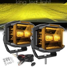 AUXBEAM 5"inch 172W Side Shooter LED Work Driving Light Spot Fog Pods Amber DRL