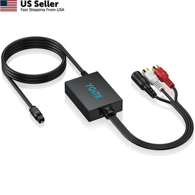 YGiTK 192kHz DAC Digital to Analog Audio Converter SPDIF RCA+3.5mm... 