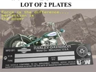 Data Plate Id Tag Harley Evo Twin Cam Softail Fx Dyna Sportster Bobber Big (-)