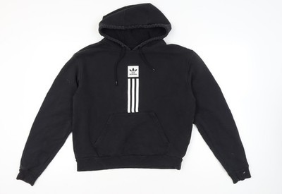 Adidas Unisex Schwarz Pullover Hoodie Medium Logo Sportswear