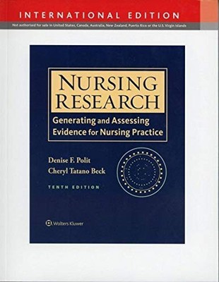 NURSING RESEARCH 10E (INT ED) PB By Polit Phd Denise F. Faan & Beck Dnsc VG