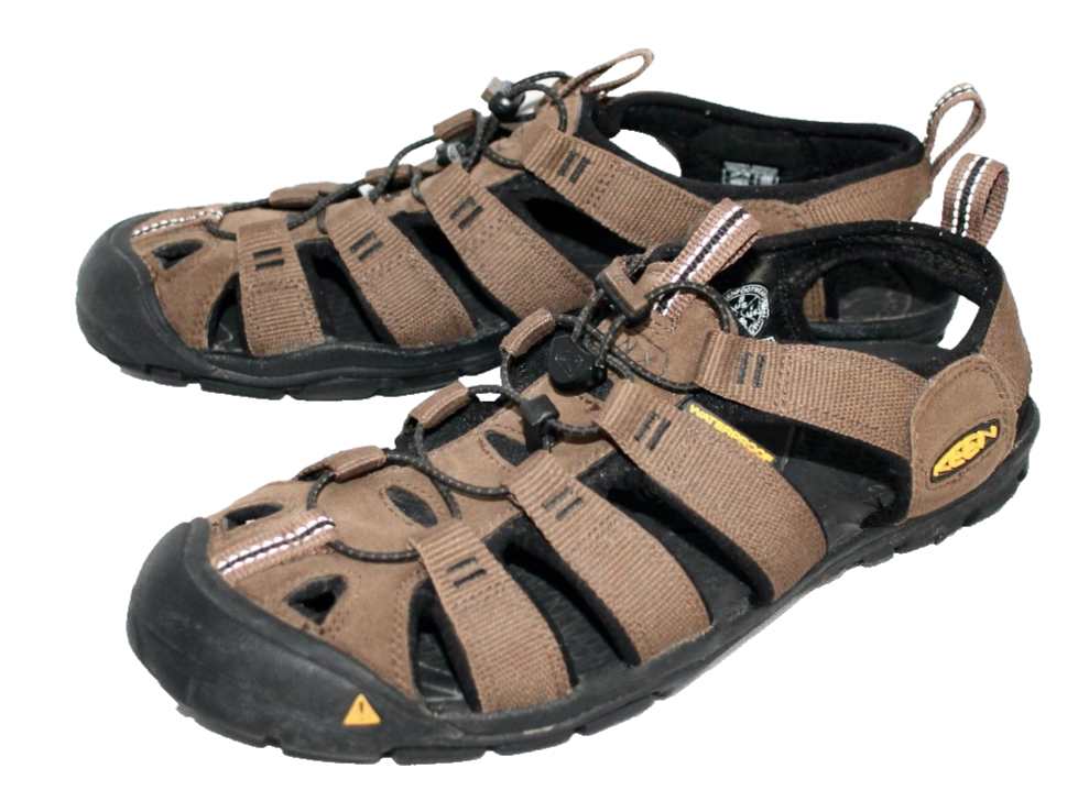 Sandali sportivi KEEN Newport uomo taglia 8 pelle marrone impermeabili 1012529