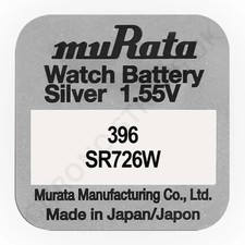 Murata 396 / SR726W Silver Oxide Watch Battery