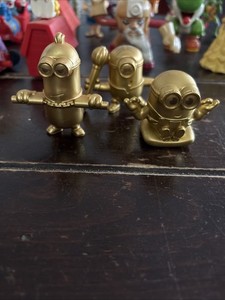 Lot 3 McDonalds Happy Meal 2019 Gold Minions Despicable Me