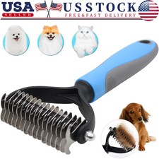 2Side Dog Brush for Shedding Dematting Pet Grooming Cat Hair Undercoat Rake Comb