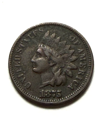 1875 Indian Head Cent 1c Nice- Very Good/Fine