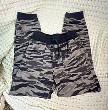 Wonder Nation Boys Gray/Black Camo Athletic Pants Drawstring 10-12