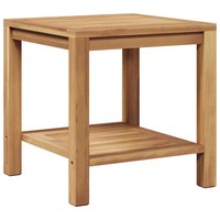 Couchtisch Mit Stauraum Teak Massivholz Braun 45 X 45 X 45 Cm