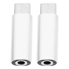 2 PCS Earphone Converter USB Type to 3.5mm Headphone Jack Adapter