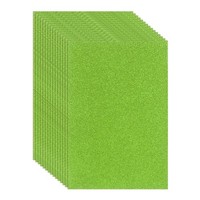 FüR 15Pcs Eva Glitter Schaumstoff BläTter, Selbstklebend, GrüN