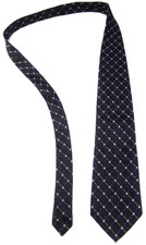 742 BIELLA BLACK MEN'S TIE 100 SILK MADE IN ITALY