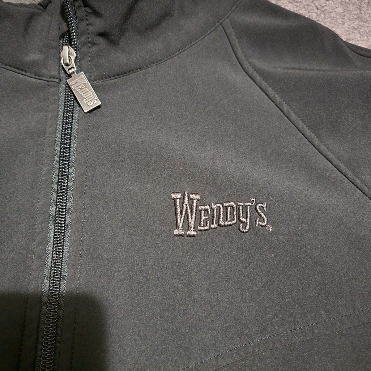 Wendy's Employee Soft Shell Jacket Full Zip With Pockets