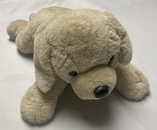FAO Schwarz Plush Lifelike Puppy Yellow Lab Golden Retriever 18  Soft Black Nose