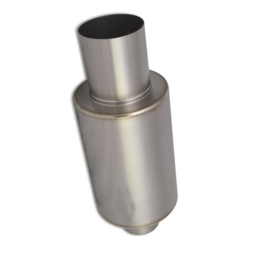 Vibrant For Titanium Muffler | w/Straight Cut Natural Tip 3in Inlet/3in Outlet - Picture 2 of 6