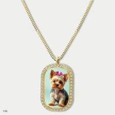 New Cute Yorkie Yorkshire Terrier Dog Fashion Pendant Necklace Chain Picture Dog