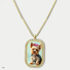 New Cute Yorkie Yorkshire Terrier Dog Fashion Pendant Necklace Chain Picture Dog