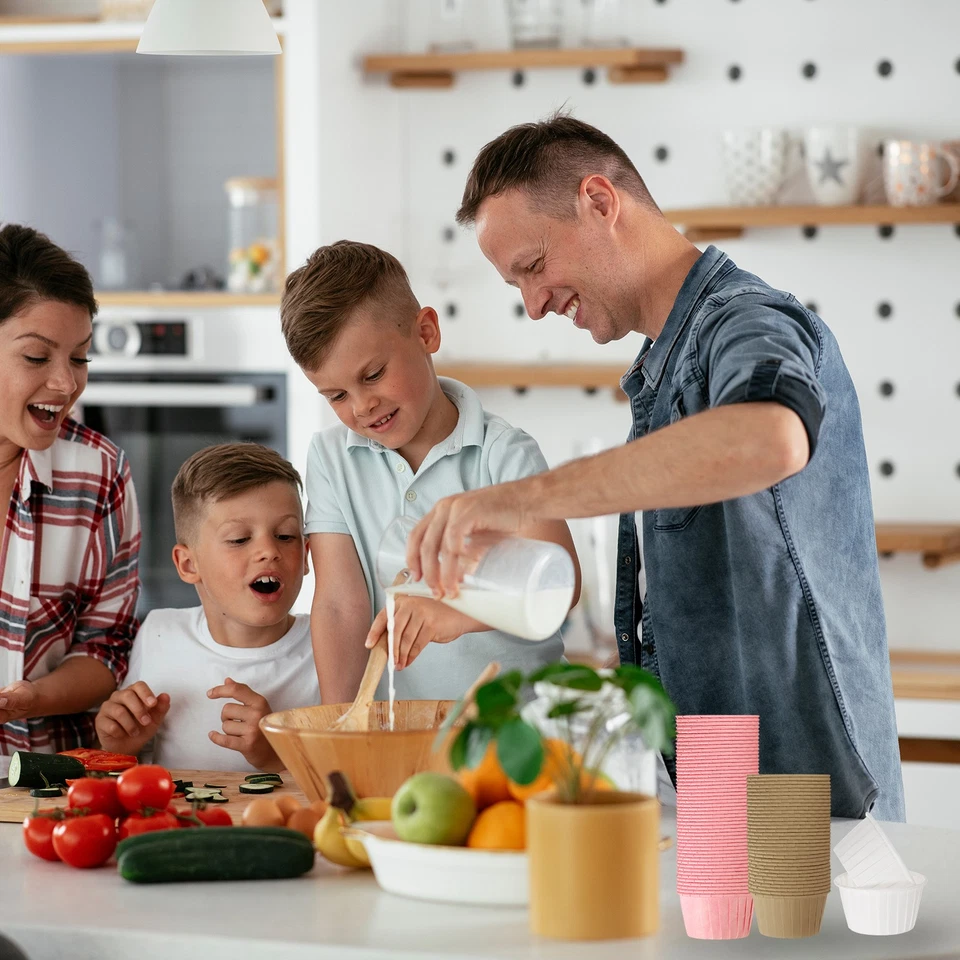 Weiße Cupcake Backformen, 50 Stück 3,5 Unzen Papier Cupcake Liner - Bild 4 von 4