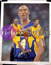 LA Lakers Kobe Bryant Basketball Art Original Oil Painting on Canvas 1