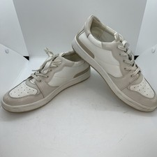 Country Road White Leather Sneakers Size AU 9.5/10 EU 41 2 Tone Beige Shoe Women