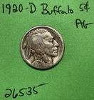 1920-D Buffalo 🦬 Indian Head Nickel 5c Ag About Good