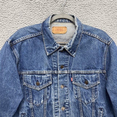 Vintage Levi's Type 3 Trucker Jacket Mens 46 Blue Faded Denim USA 80s 70506 by Levi's, $199.99 - Photo 2
