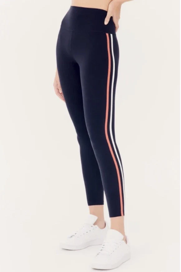 Leggings Splits59 Ella Cintura Alta Peso Aéreo 7/8 Azul Índigo con Rayas Foto 4 de 4