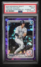 2020 Bowman Chrome Draft Sapphire Edition Purple 2/10 Trevor Hauver PSA 9 0i87