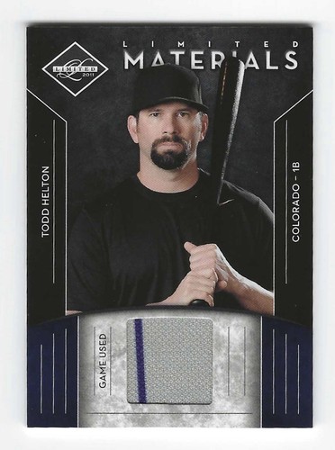 Todd Helton, #/499 Game-Used Patch, 2011 Panini Limited Materials #6, HOF - Picture 1 of 2