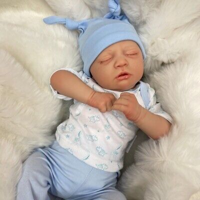 UK Reborn Baby Doll 19 Sleeping Baby Girl or Boy 