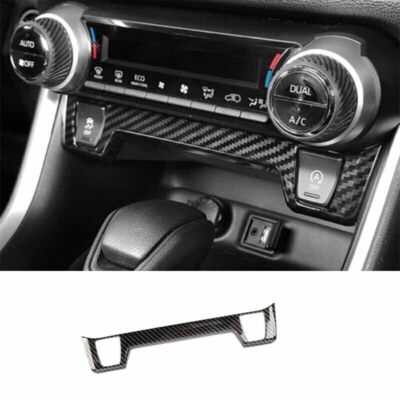 For Toyota RAV4 Carbon Fiber 2019-23 GL Central Seat Heating Button Cover Trim