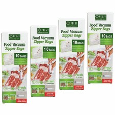 40 Pack Food Vacuum Sealer Bags with Hand Pump BPA-Free fits Foodsaver Sous Vide