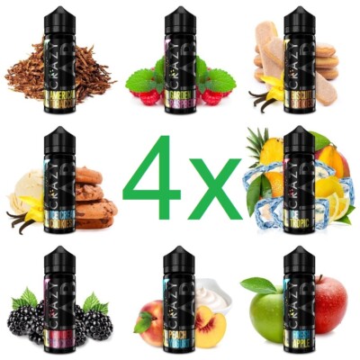4 x CRAZY LAB XL Aroma je 10ml (40ml) für 480ml E-Zigaretten Liquid