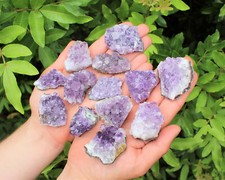 Amethyst Crystal Clusters 1/2 lb Bulk Lot 3-5 Pieces, Natural Druze Bulk Lot