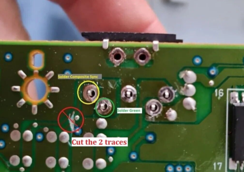PCB MOD RGB PC Engine Turbo Duo R / RX + Cable Scart + DIN8 - Mejora Video - Foto 9 di 15