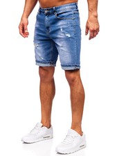 Jeans Shorts Kurzhose Jeanshose Denim Bermudas Kurze Motiv Herren BOLF Freizeit