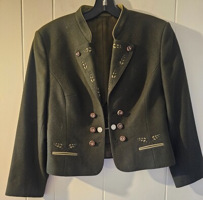 Vintage 1980 Loden Frey Green Wool Jacket Women's size 40 | eBay