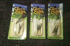 Vintage 2003 Hart Tackle Co. Clip-N-Catch Easy Bait Hooks For Kids Lot Of 3 