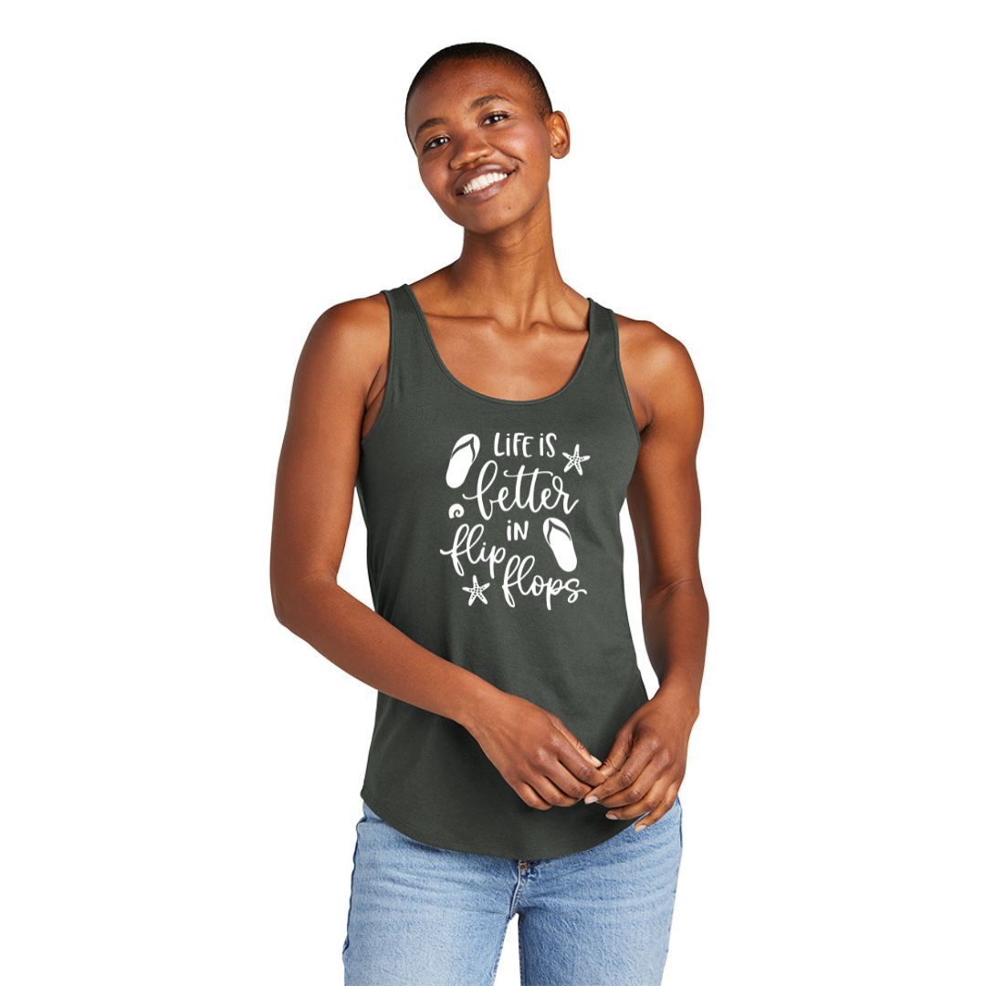 Life is better in flip flops - Women's tank top image 8