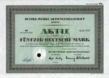Butzke Werke Berlin 1973 Bonn AQUAROTTER Ludwigsfelde 50 DM Preußen Park Rotter