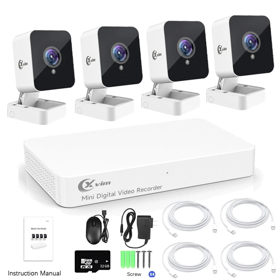 XVIM 1080P Sistema de Cámara de Seguridad con Cable 8CH DVR Exterior CCTV Monitor Grabador Foto 2 de 4