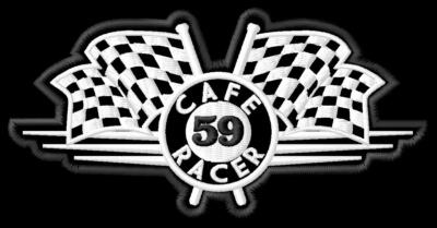 Cafe Racer 59 racing flags iron-on Aufnäher patch Old School