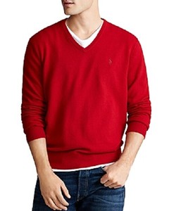 men's red cashmere sweater