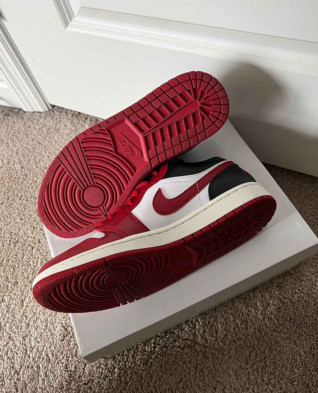 Nike Air Jordan 1 Low Retro Black White Gym Red Women's Multi