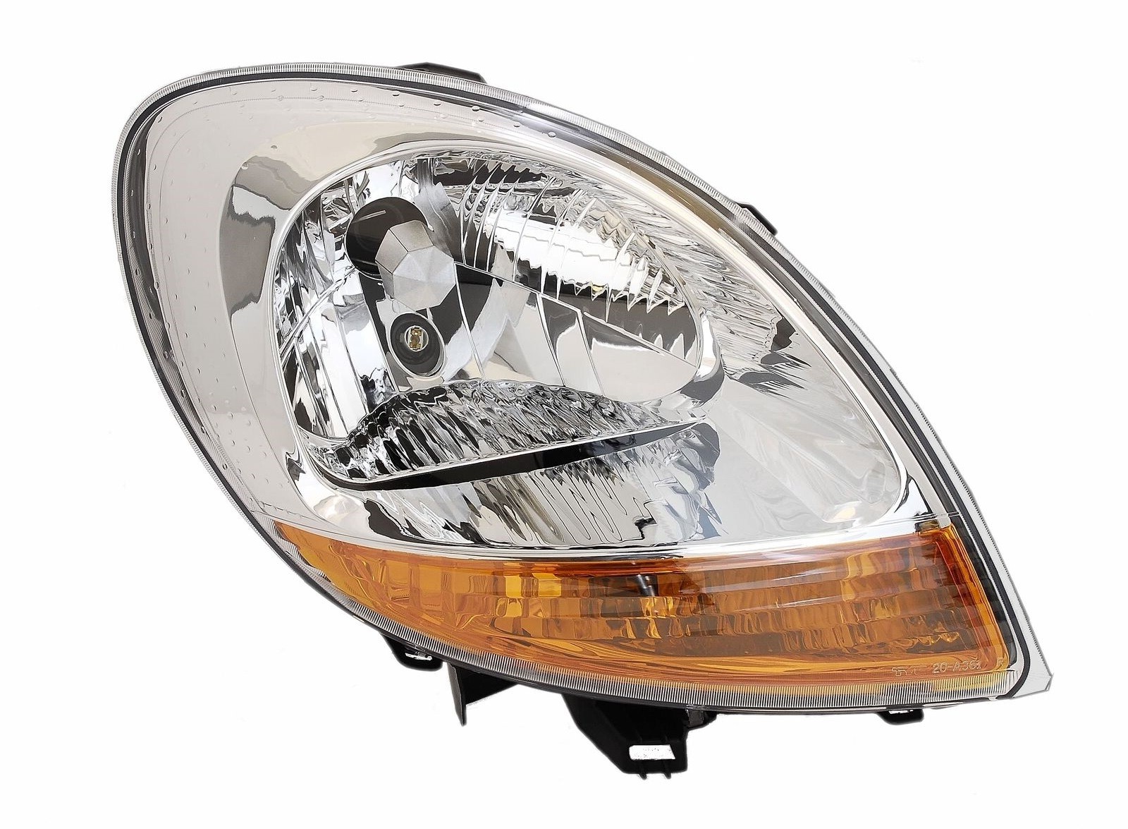 Phare avant droit H4 chrome orange pour réparer votre Renault Kangoo de chantier
