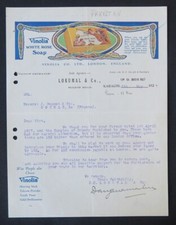 Invoice 1927 VINOLIA Soap White Rose KARACHI PAKISTAN Soap Bill Illustrated 107